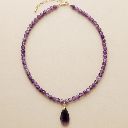 Sacred Teardrop Crystal Necklace