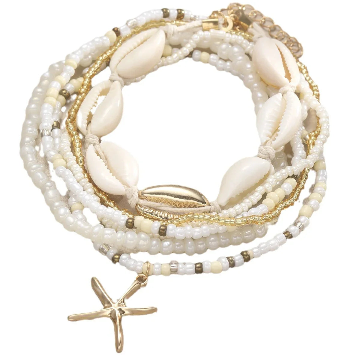 Seaside Starfish 7PC Anklet Set