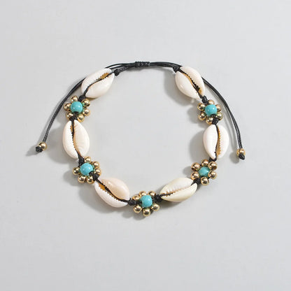 Turquoise Flower Anklet