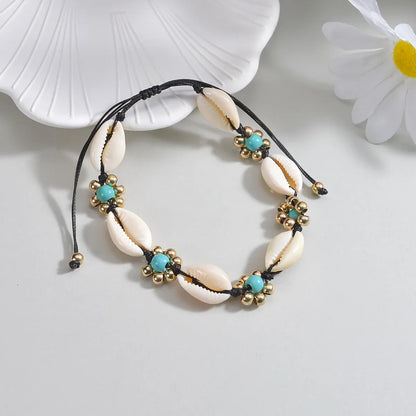 Turquoise Flower Anklet