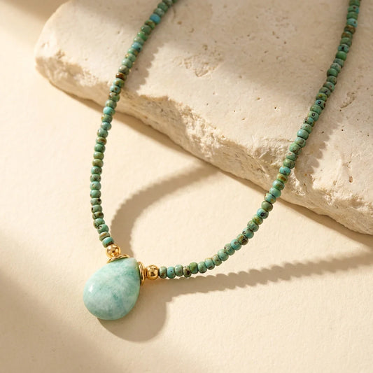 Amazonite Drop Necklace