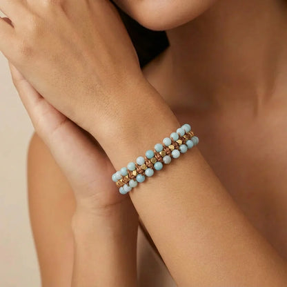 Woven Amazonite Bracelet