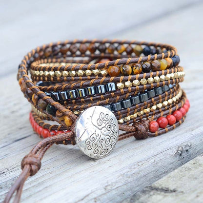 Grounding Root Chakra Wrap Bracelet