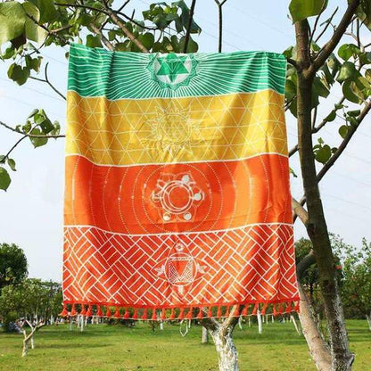 Bohemian 7 Chakra Meditation Tapestry