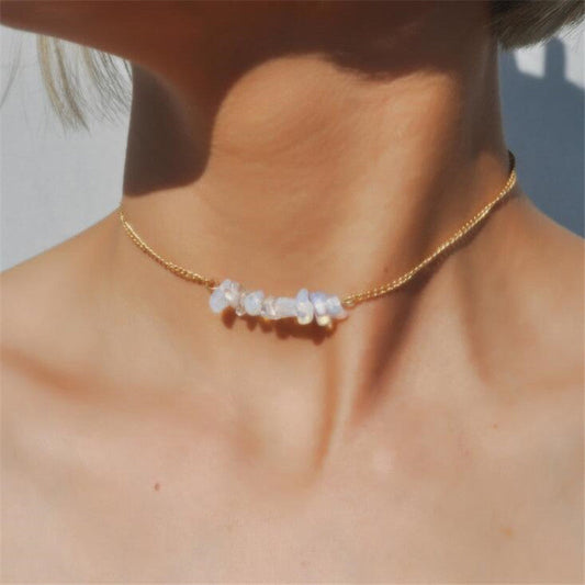 Chic Opal Bead Choker
