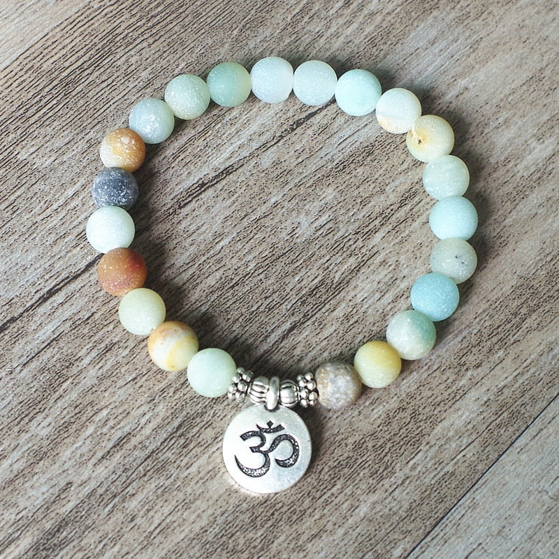 Karmic Frosted Amazonite Bracelet